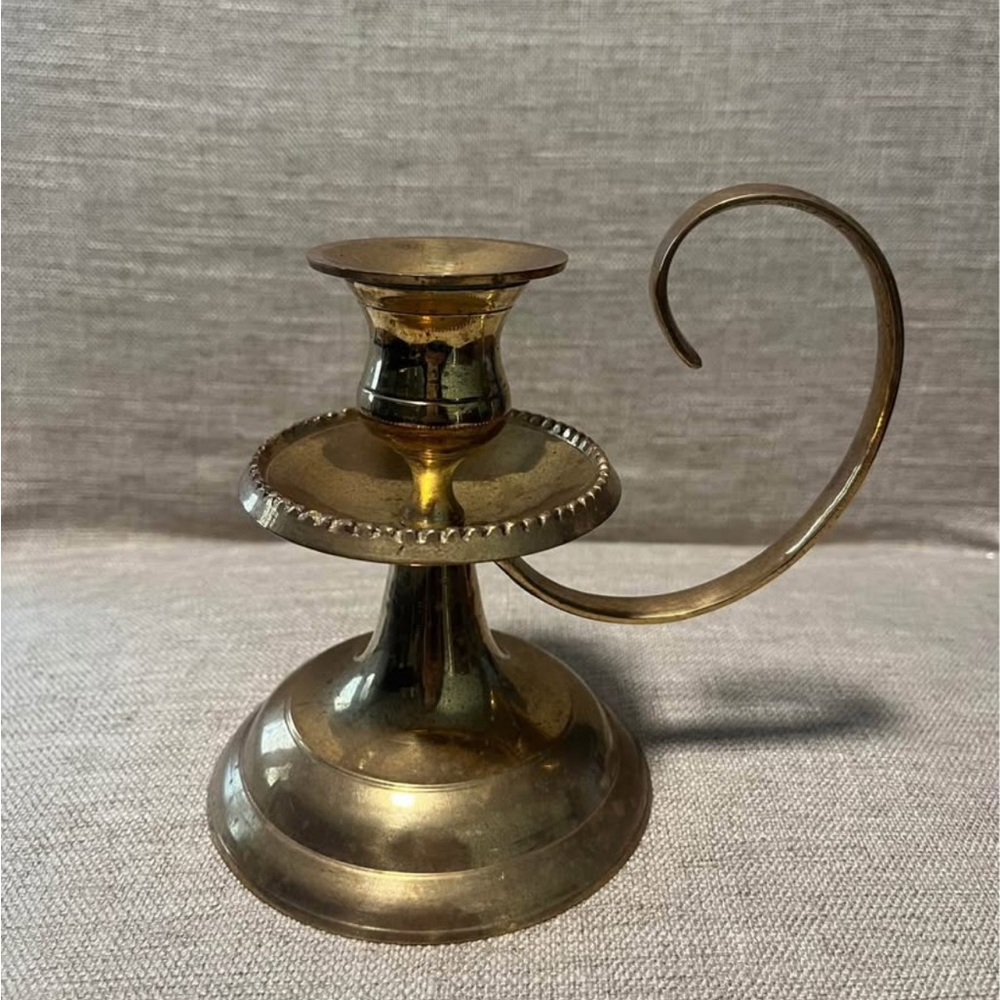 Vintage Solid Brass Candle Stick holder